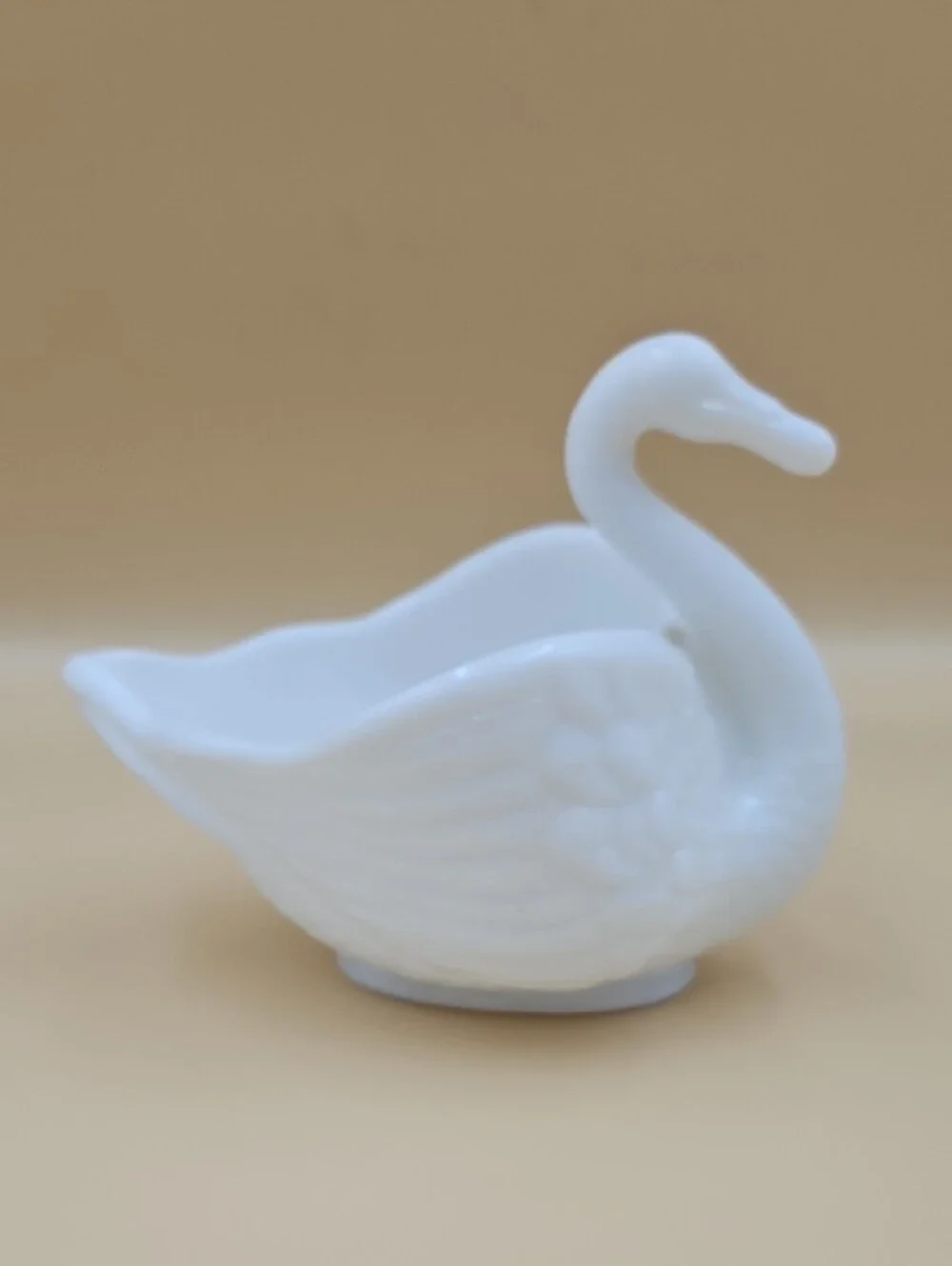 White Swan Milk Glass Bowl